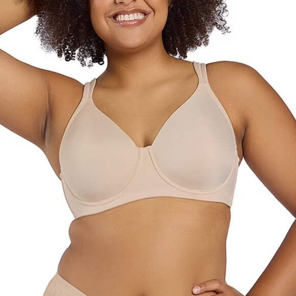 Leading Lady Seamless Full Figure Padded Underwire T-Shirt Bra-5028, Sand Sz 44A - Picture 1 of 4